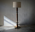 Jordi Villanova Wood and Brass Floor Lamp