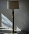 Jordi Villanova Wood and Brass Floor Lamp