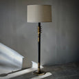 Jordi Villanova Wood and Brass Floor Lamp