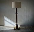 Jordi Villanova Wood and Brass Floor Lamp