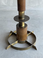 Jordi Villanova Wood and Brass Floor Lamp