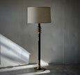 Jordi Villanova Wood and Brass Floor Lamp