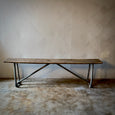 Wood and Metal Bench