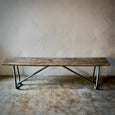 Wood and Metal Bench