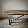 Wood and Metal Bench