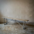 Wood and Metal Bench