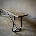 Wood and Metal Bench