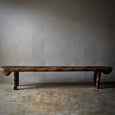 Brutalist Four Seater Carved Bench