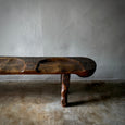 Brutalist Four Seater Carved Bench