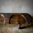 Brutalist Four Seater Carved Bench
