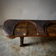 Brutalist Four Seater Carved Bench