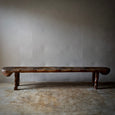 Brutalist Four Seater Carved Bench