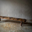 Brutalist Four Seater Carved Bench