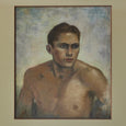 Gouache Painting of Young Man
