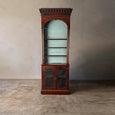 Victorian English Bookcase with Caned Doors