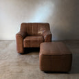 De Sede Arm Chair and Ottoman
