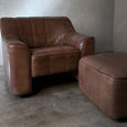 De Sede Arm Chair and Ottoman
