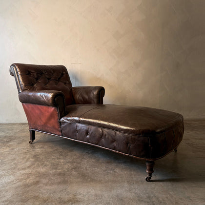 Leather Buttoned Daybed