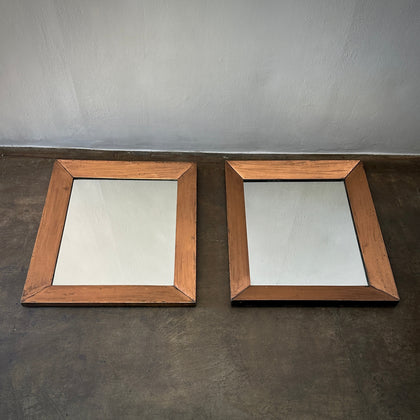 Pair of Copper Framed Mirrors