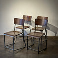 Metal and Wood Dining Chairs