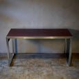 Metal and Leather Writing Table