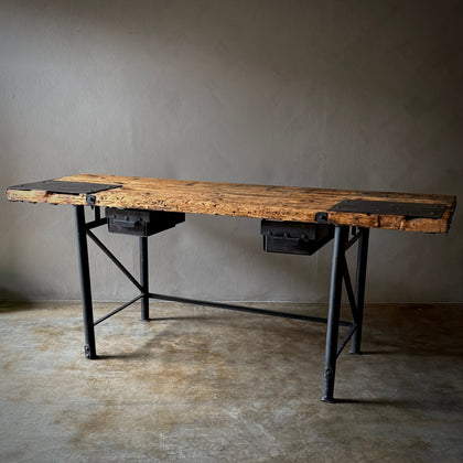Metal and Wood Work Desk