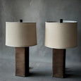 Pair of Ribbed Ceramic Table Lamps