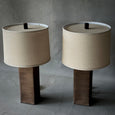 Pair of Ribbed Ceramic Table Lamps