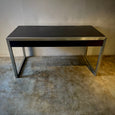 Metal and Leather Writing Table