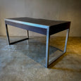 Metal and Leather Writing Table