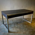 Metal and Leather Writing Table