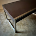 Metal and Leather Writing Table