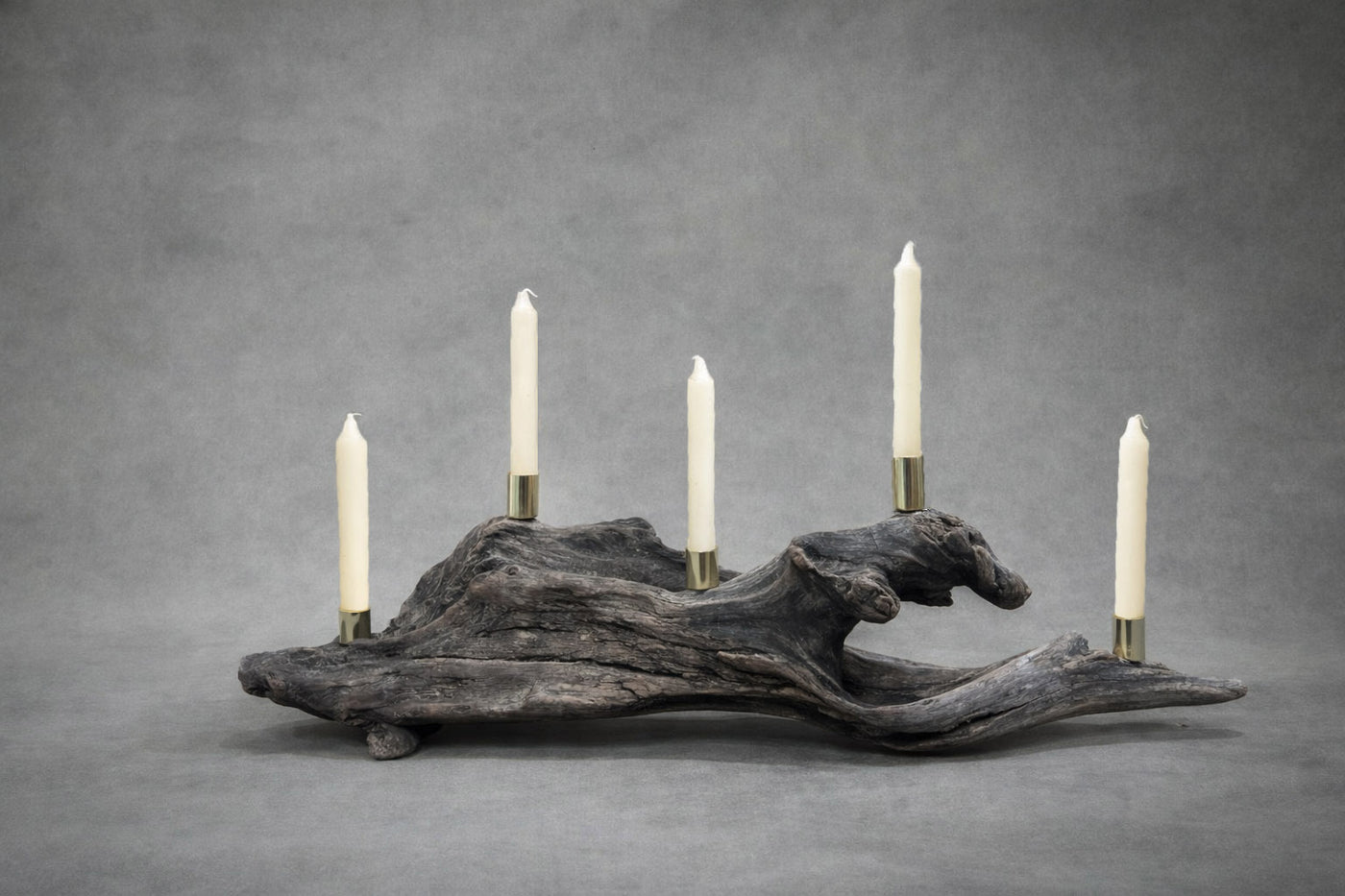Driftwood Five-Light Candle Holder