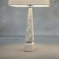 Pair of White Marble Lamps