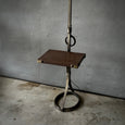 Metal Floor Lamp with Leather Drink Ledge