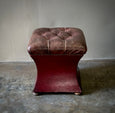 Tufted Leather Ottoman or Stool