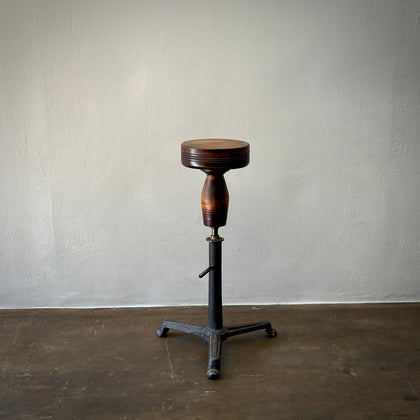 Wood & Cast Iron Table or Stool