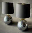 Pair of Aluminum David Marshall Table Lamps